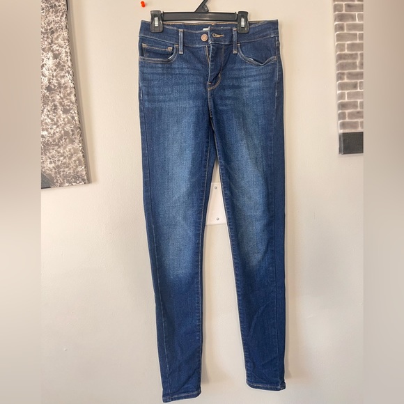 Dark wash Levi’s skinny jeans. - Picture 2 of 2